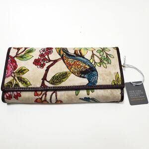 Wenz NY Historical Society Peacock Fabric Ladies Clutch Wallet